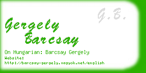 gergely barcsay business card